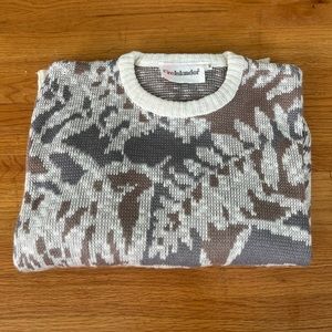 Flower designed sweater